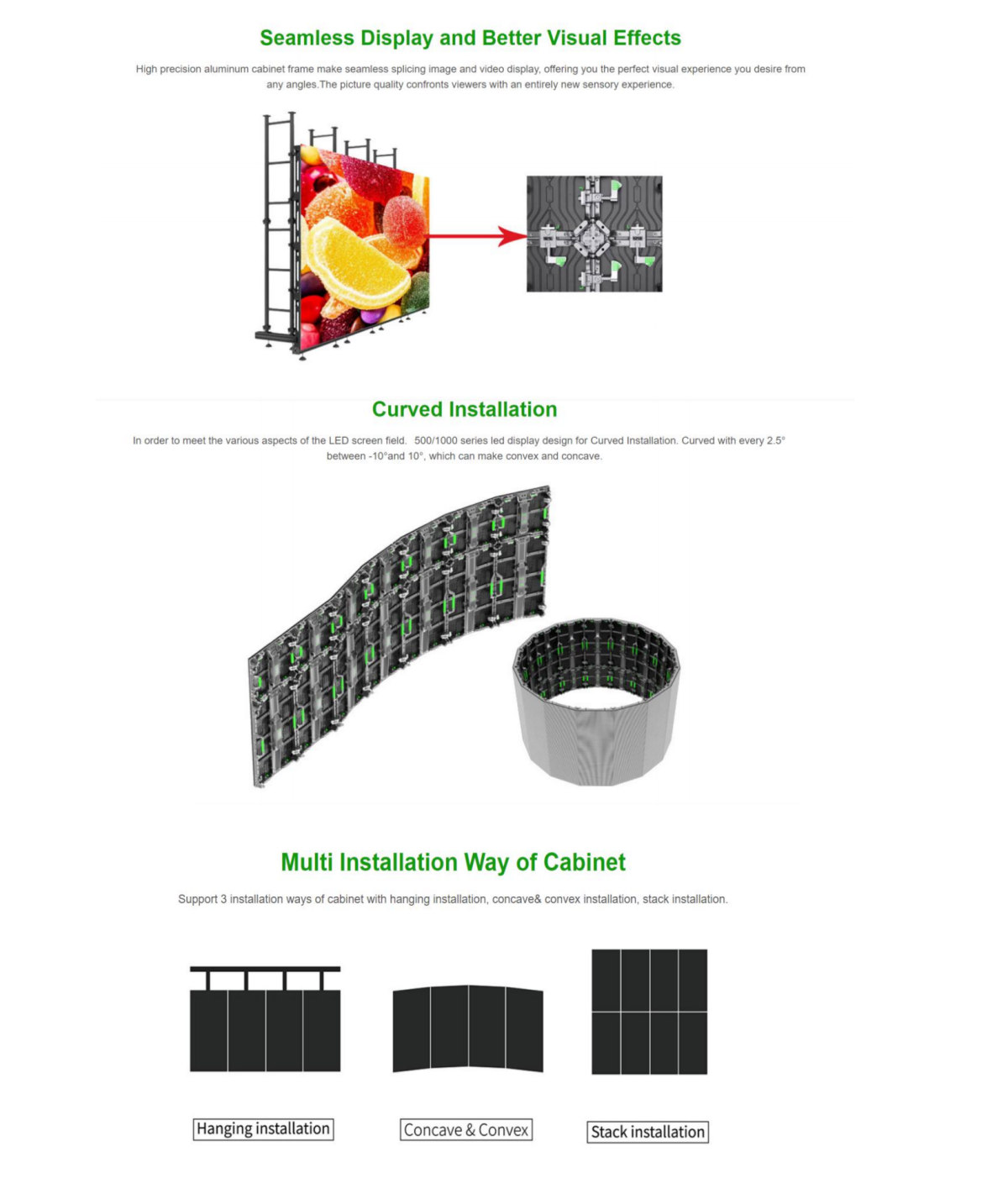 dual service rental LED screen